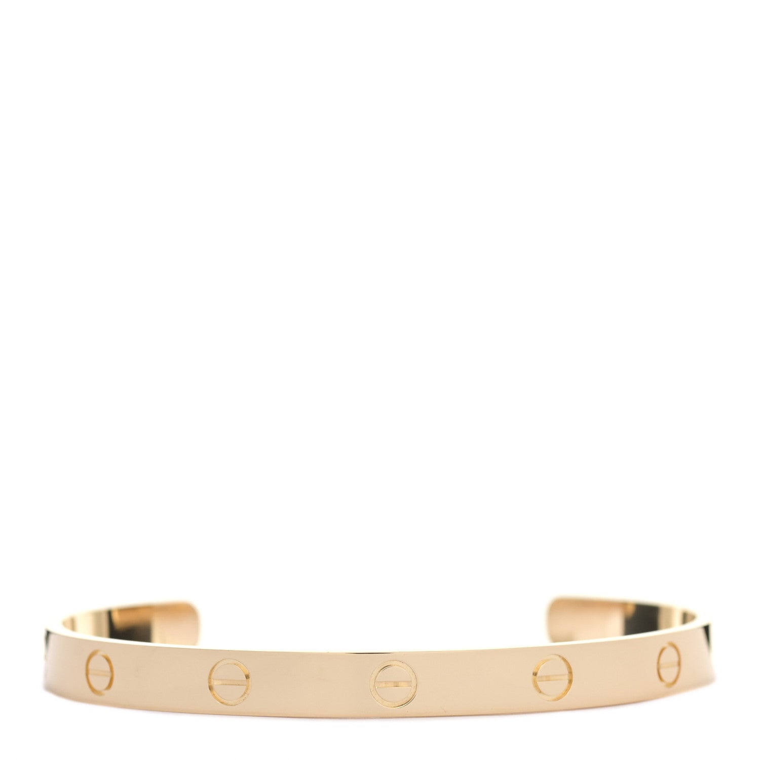 Cartier 18K Yellow Gold LOVE Cuff Bracelet 19 1 of 3