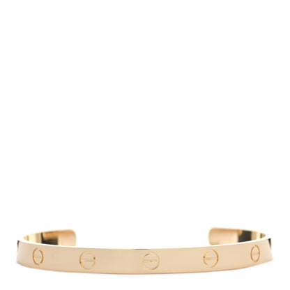 Cartier 18K Yellow Gold LOVE Cuff Bracelet 19 1 of 3