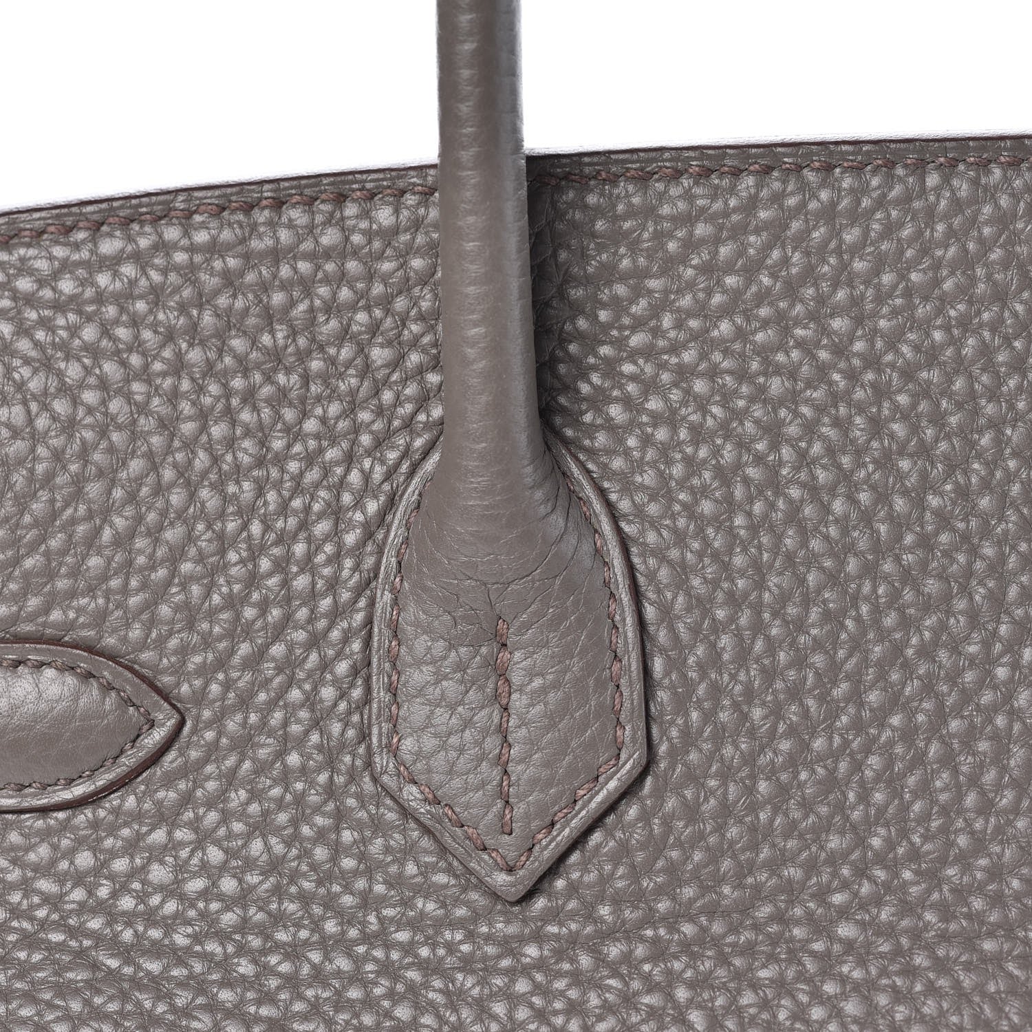 Hermes Taurillon Clemence Birkin 30 Etain 30 of 33