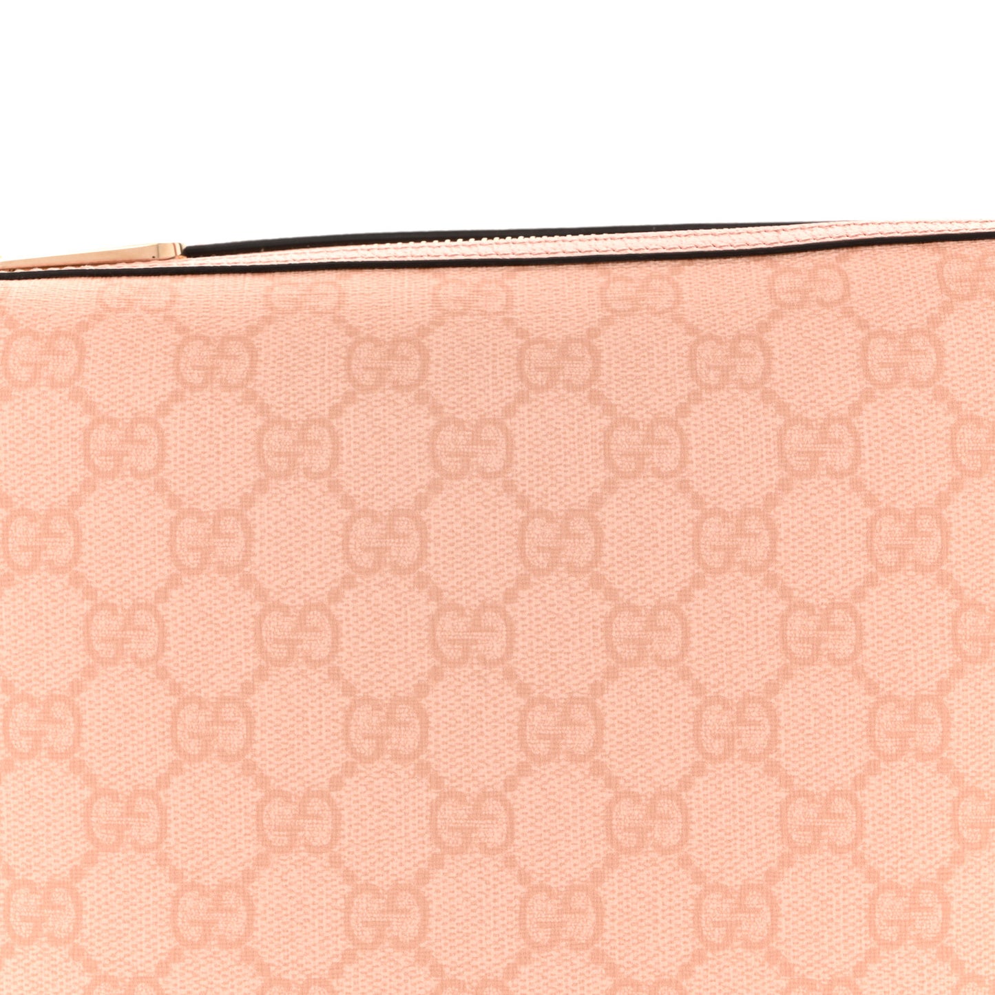 GG Supreme Monogram Textured Calfskin Web Super Mini Ophidia Shoulder Bag Pink
