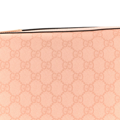 Gucci GG Supreme Monogram Textured Calfskin Web Super Mini Ophidia Shoulder Bag Pink 8 of 10