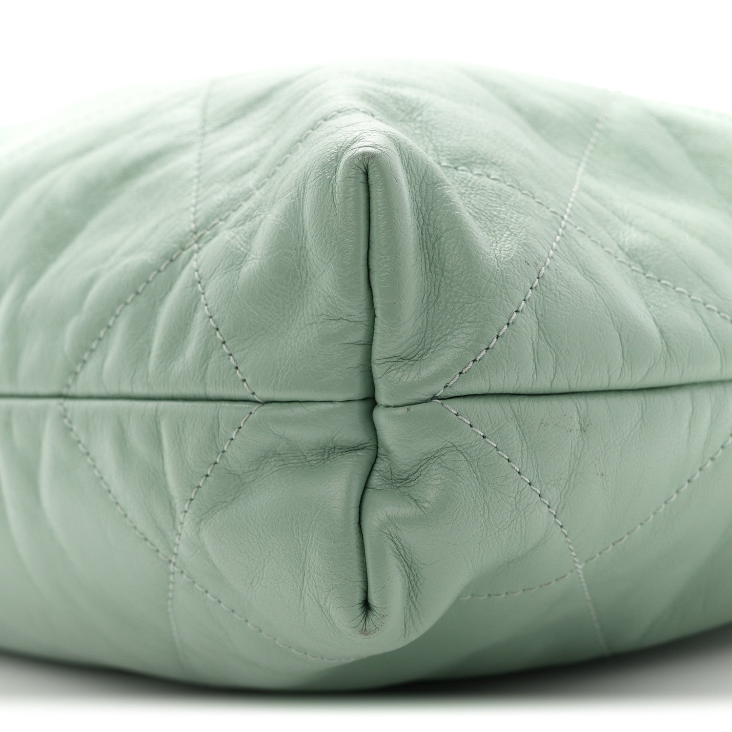 Chanel Shiny Calfskin Quilted Small Chanel 22 Light Green 11 of 11
