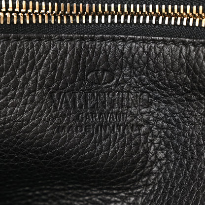 Valentino Garavani Pebbled Calfskin Large Rockstud Flip-Lock Messenger Bag Black 6 of 12