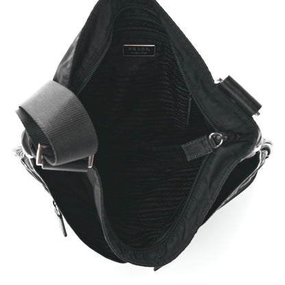 Prada Nylon Flat Messenger Bag Black 5 of 11