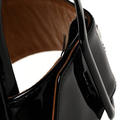 Fendi Zucca Vernice Zeppa Wedge Sandals 37 Tobacco Black 8 of 8
