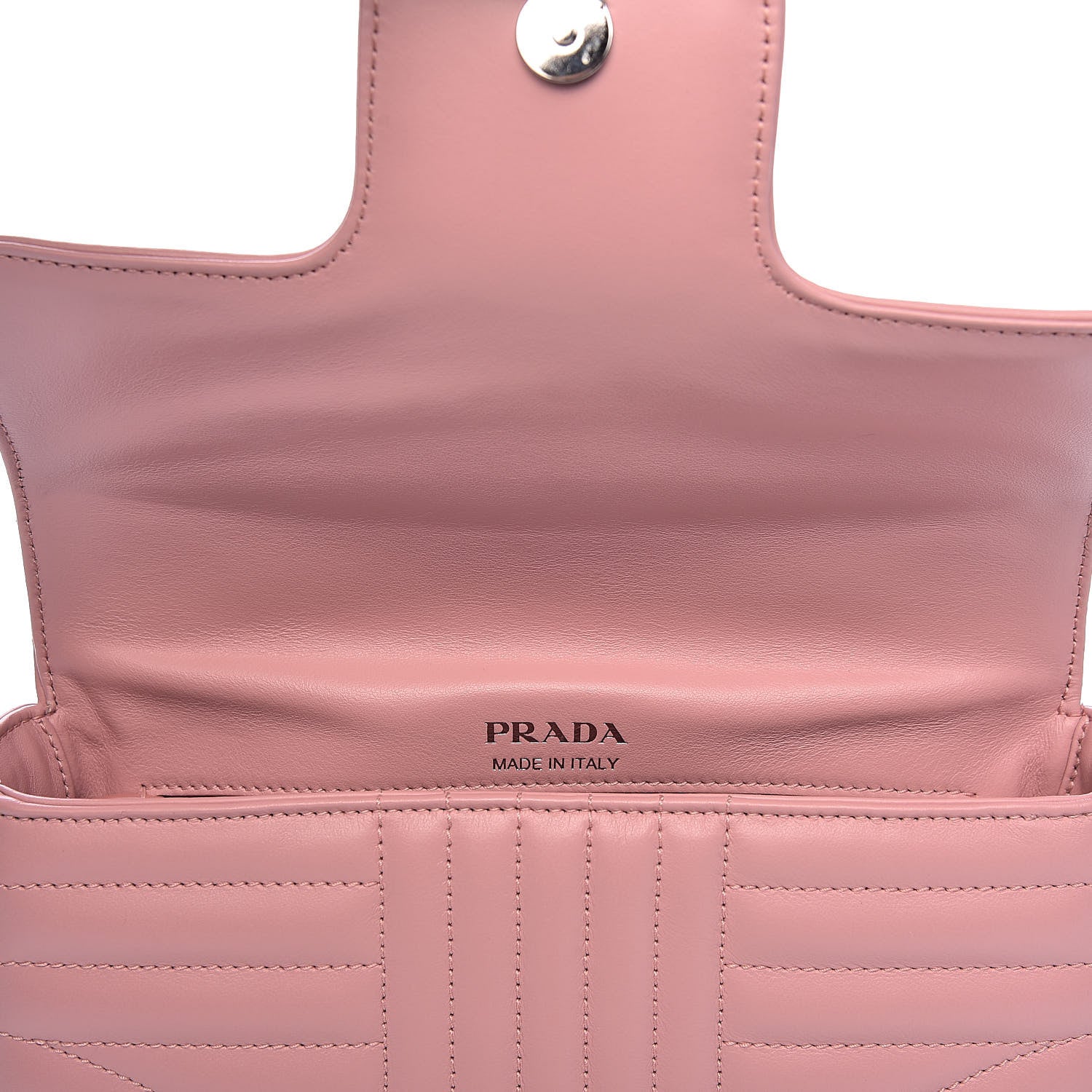 Prada Soft Calfskin Impunture Diagramme Small Chain Flap Shoulder Bag Pesco 8 of 11