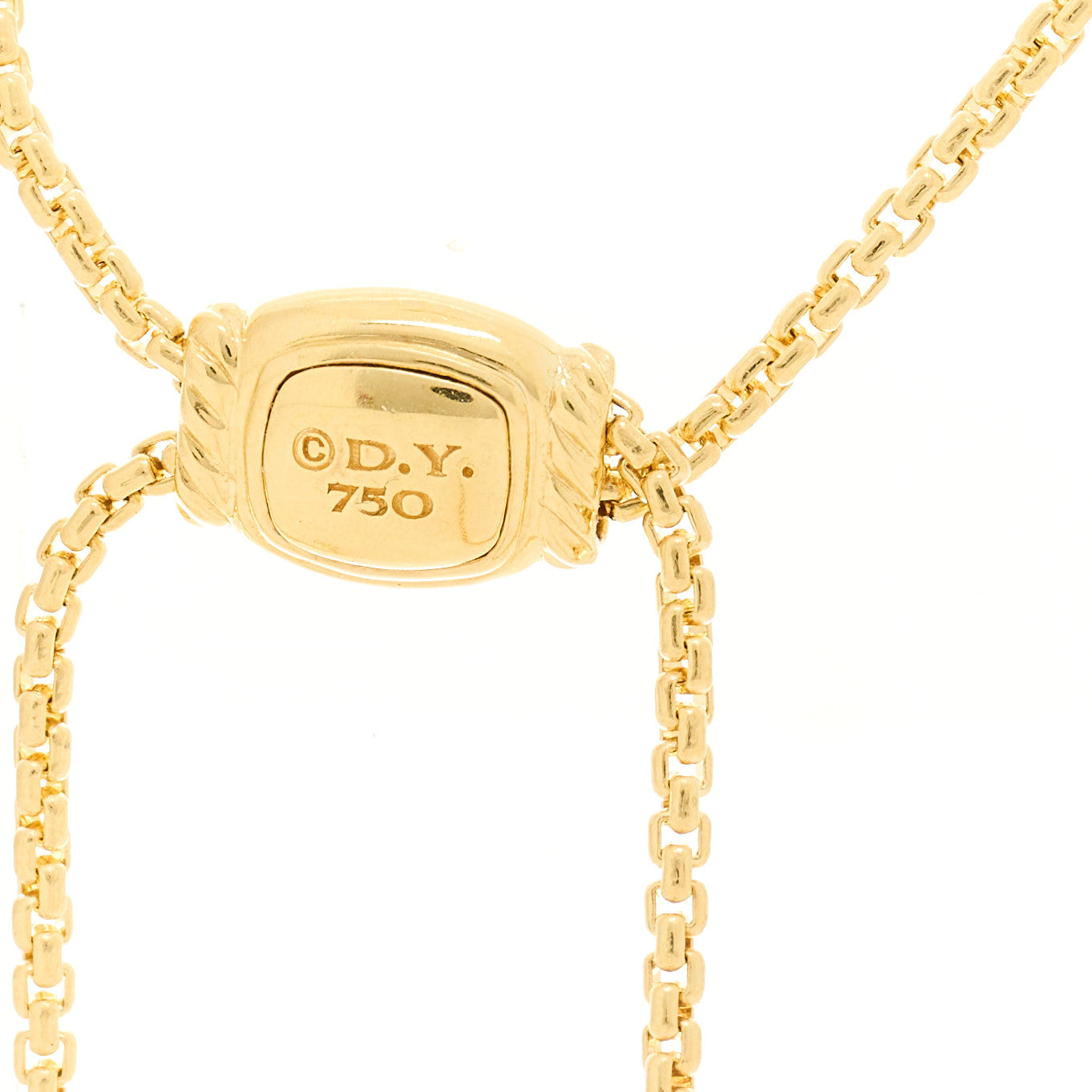 David Yurman 18K Yellow Gold Citrine Yellow Beryl Pink Tourmaline Novella Chain Bracelet 4 of 4