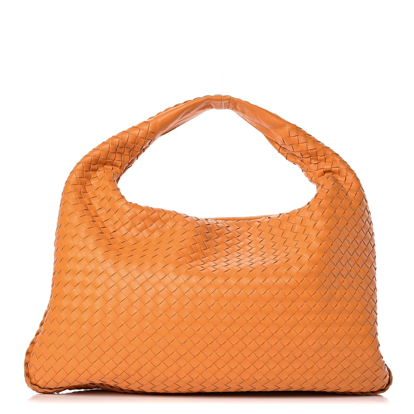 Nappa Intrecciato Large Veneta Hobo Orange