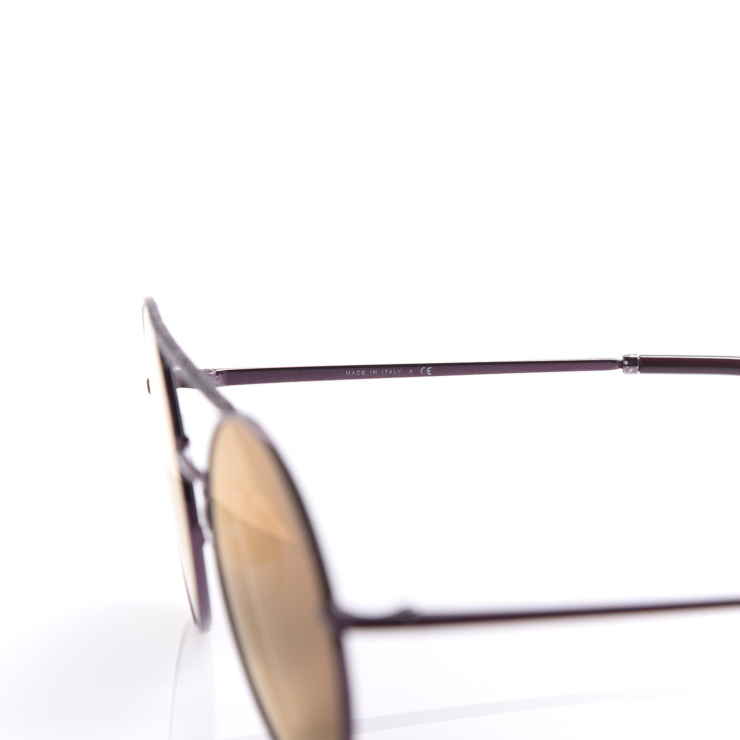 Metal Winter Round Sunglasses 4232 Bordeaux