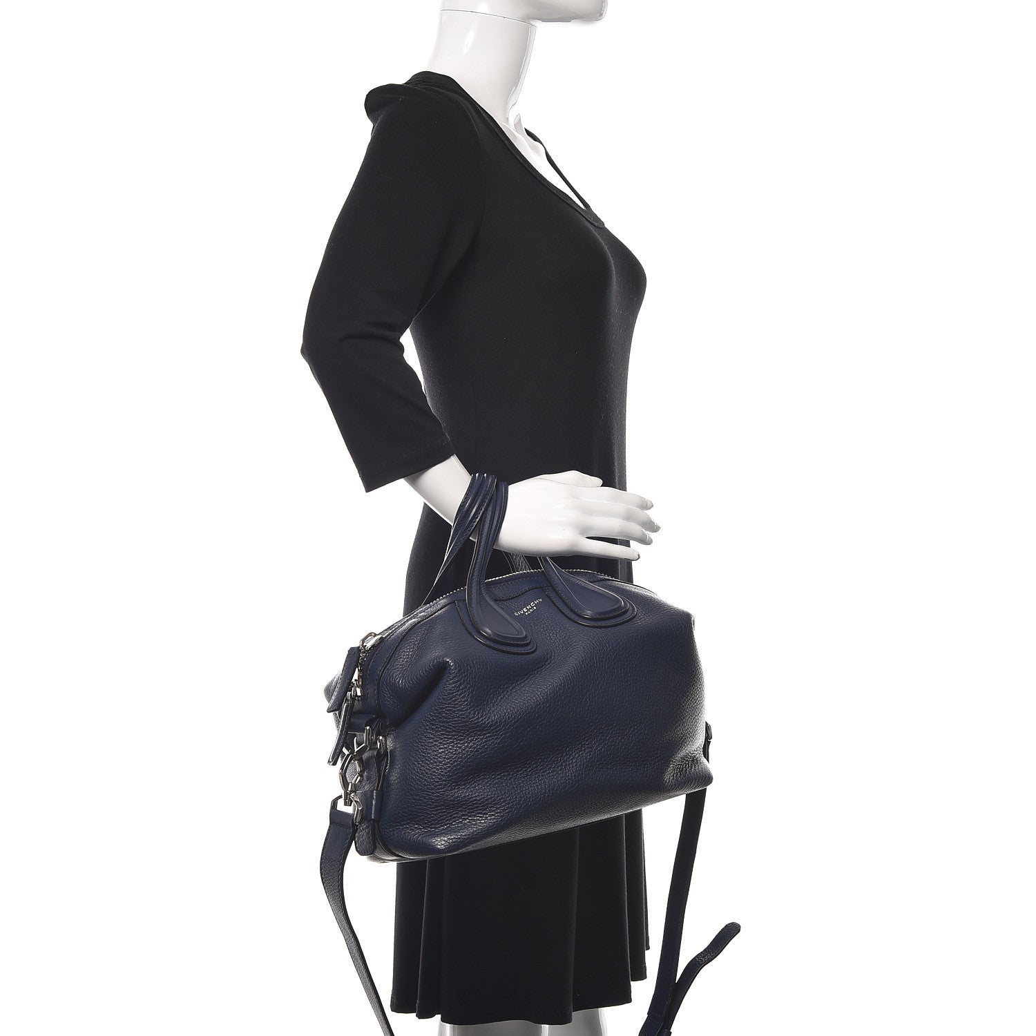 Givenchy Pebbled Calfskin Small Nightingale Navy 2 of 15