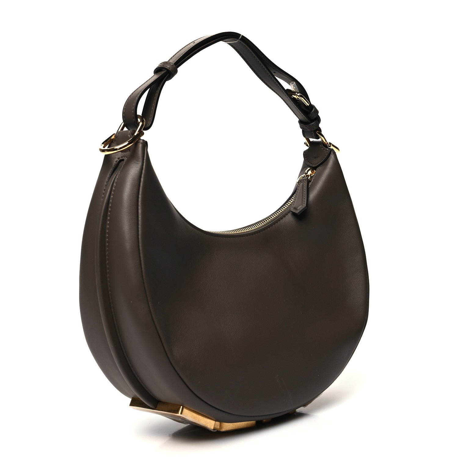 Fendi Vitello Grace Matte Small Fendigraphy Hobo Bag Dark Coffee 3 of 10