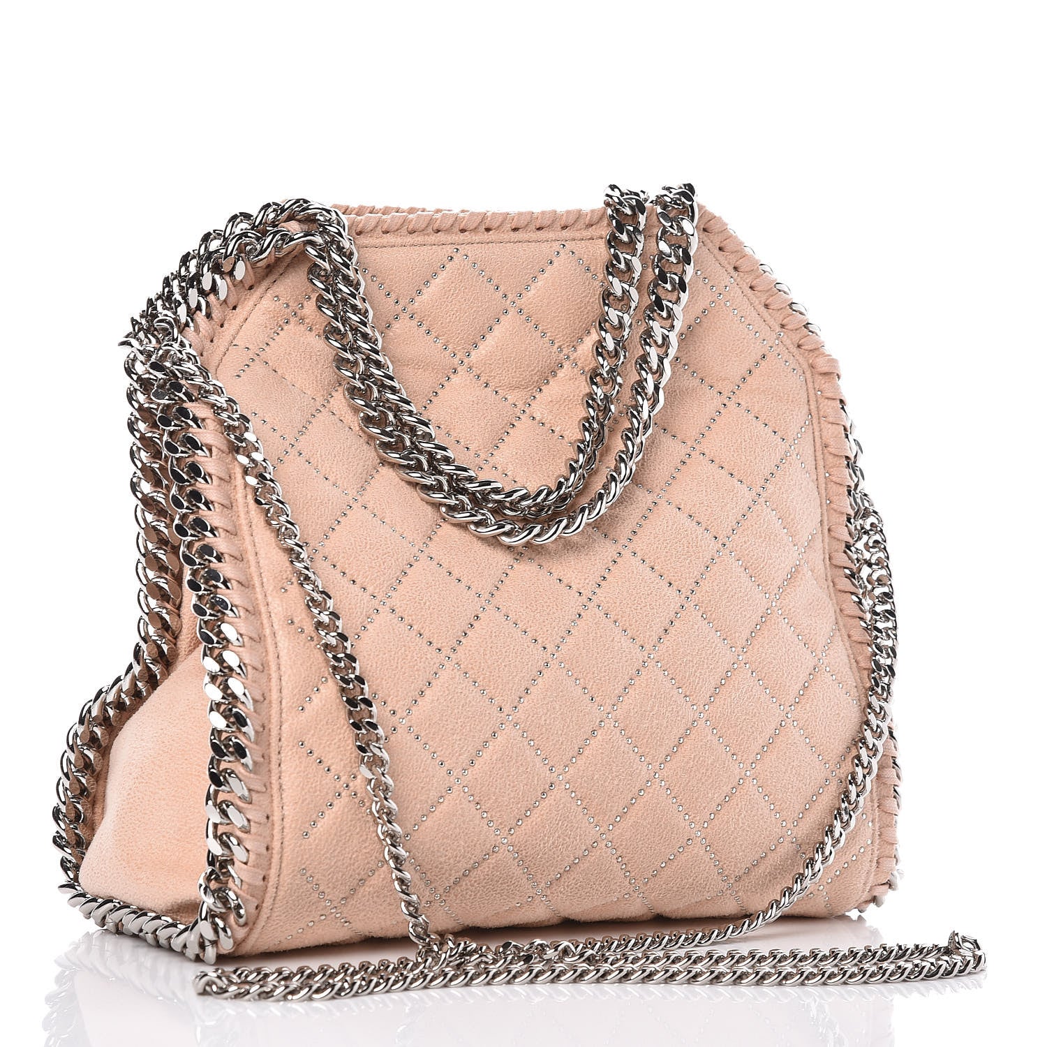 Stella McCartney Shaggy Deer Quilted Studded Mini Falabella Powder 3 of 9