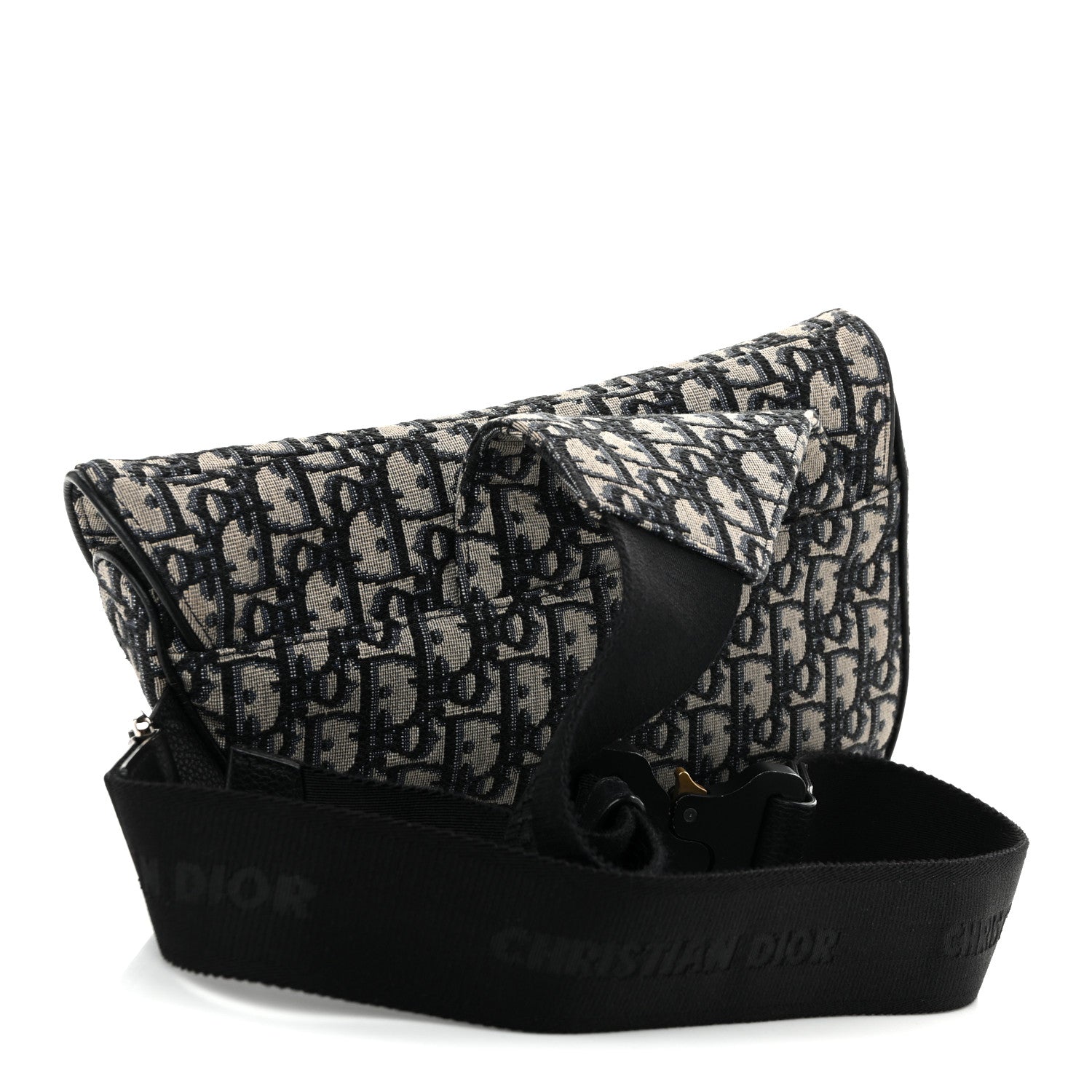 Christian Dior Oblique Mens Saddle Bag Blue 3 of 9