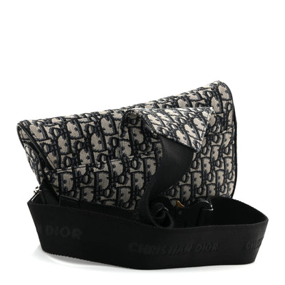 Christian Dior Oblique Mens Saddle Bag Blue 3 of 9