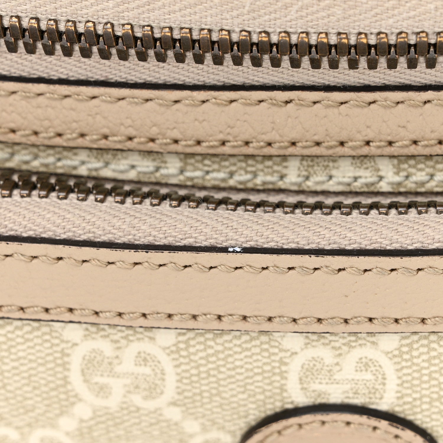 Gucci GG Supreme Monogram Textured Calfskin Web Retro Interlocking G Belt Bag Beige Mystic White Oatmeal 13 of 14