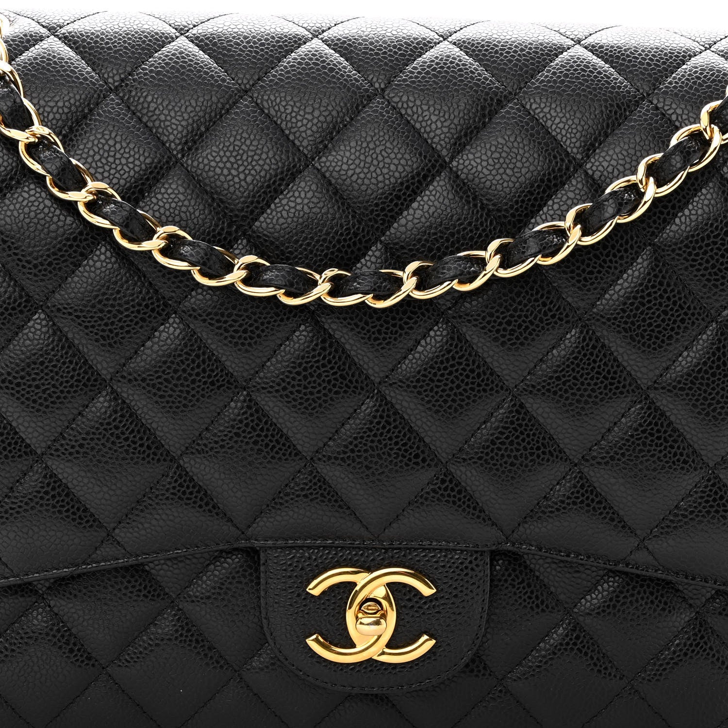 Chanel Caviar Quilted Maxi Double Flap Black 8 of 10