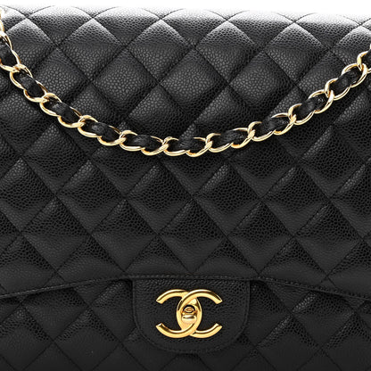 Chanel Caviar Quilted Maxi Double Flap Black 8 of 10