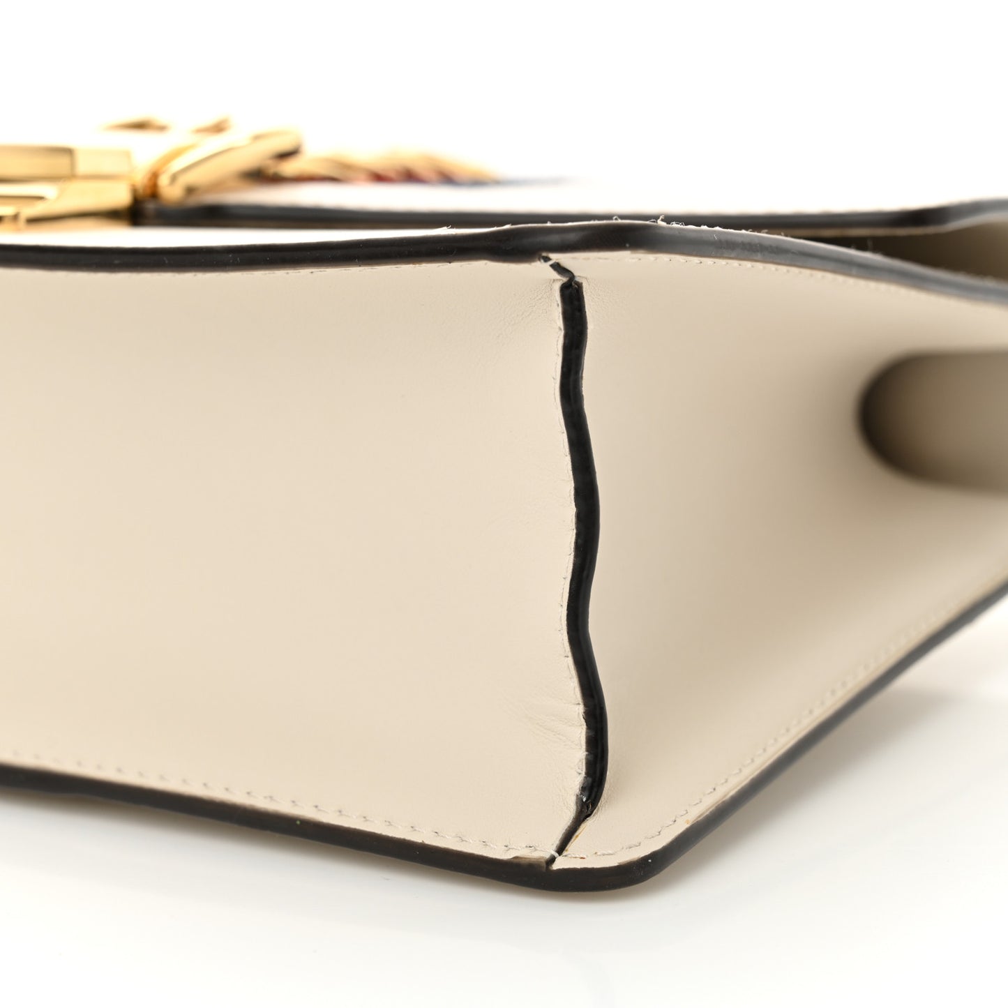 Calfskin Small Sylvie Shoulder Bag Off White