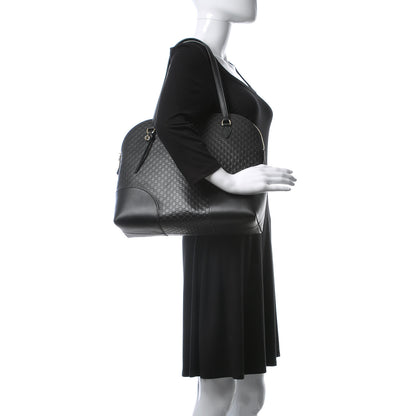 Gucci Soft Microguccissima Medium Bree Shoulder Bag Black 2 of 9