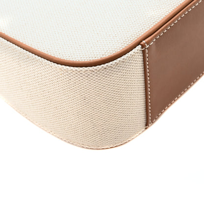 Saint Laurent Smooth Calfskin Canvas Le 5 A 7 Hobo Natural Beige Brick 8 of 9