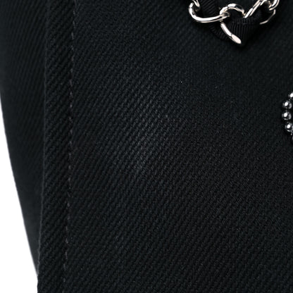 Chanel Canvas Pearl Medium Deauville Tote Black 16 of 17