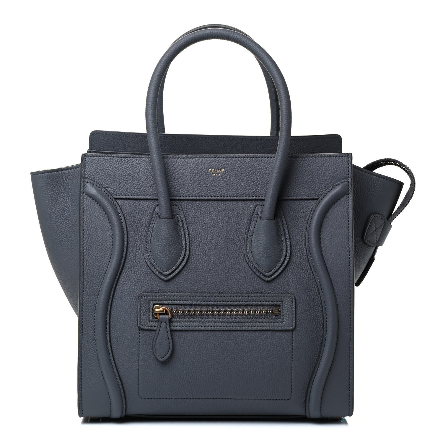 Celine Baby Drummed Calfskin Micro Luggage Kohl 1 of 9