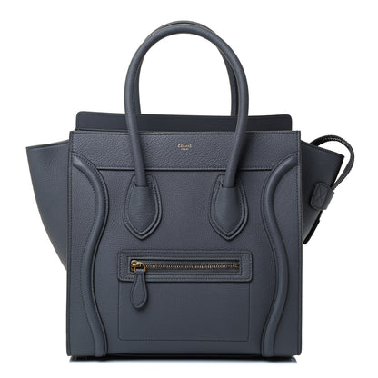Celine Baby Drummed Calfskin Micro Luggage Kohl 1 of 9