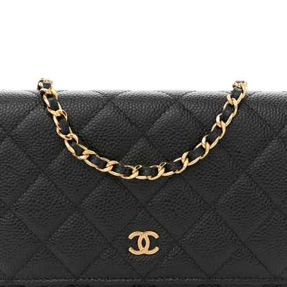 Chanel Caviar Quilted Wallet On Chain WOC Black 8 of 11