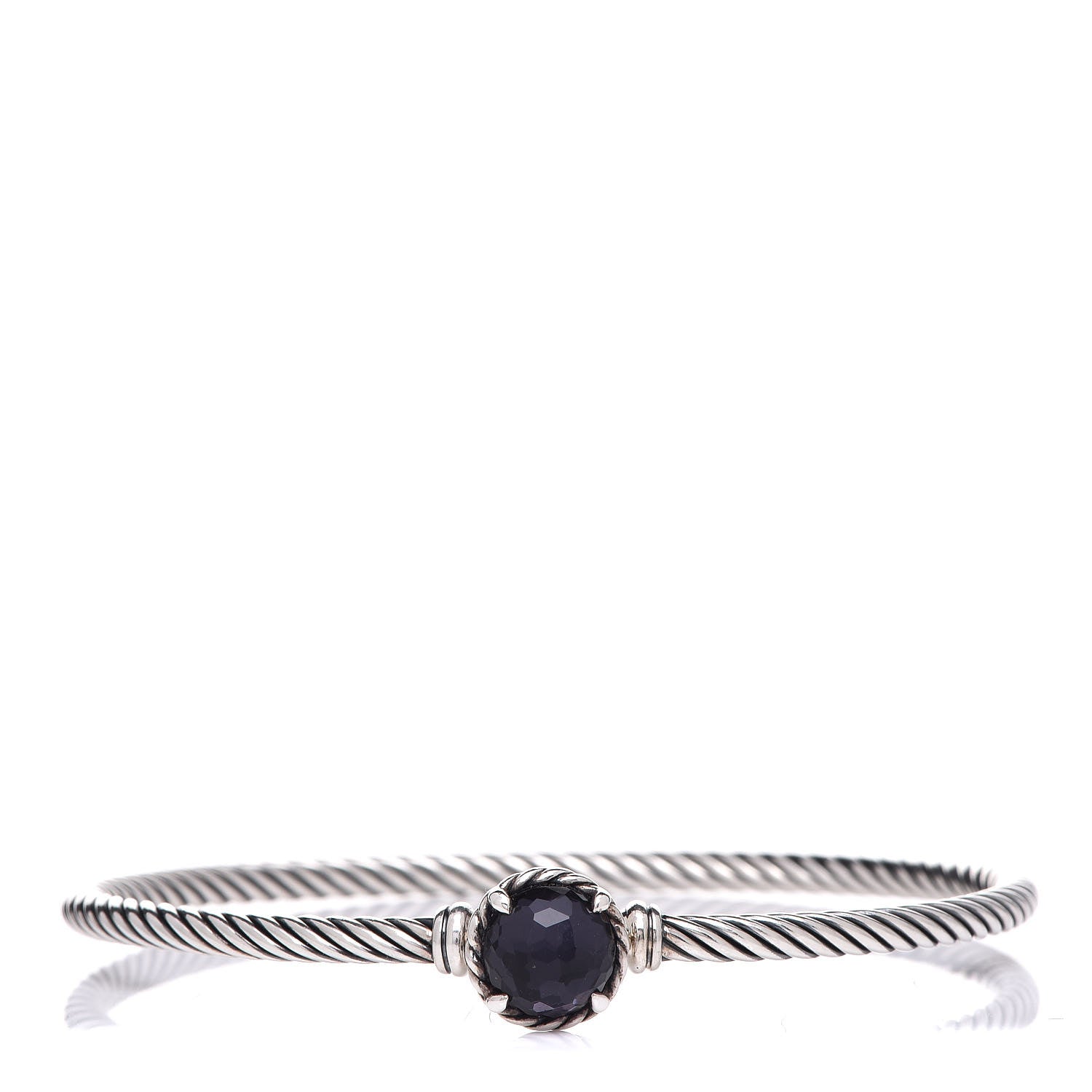 David Yurman Sterling Silver Black Orchid 3mm Chatelaine Bracelet 1 of 5
