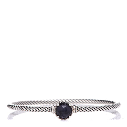 David Yurman Sterling Silver Black Orchid 3mm Chatelaine Bracelet 1 of 5