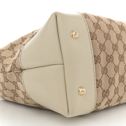 Gucci Monogram Heart Bit Charm Top Handle Tote Off White 9 of 14
