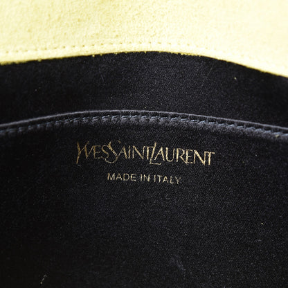 Saint Laurent Patent Calfskin Monogram Large Belle De Jour Clutch Yellow 6 of 6