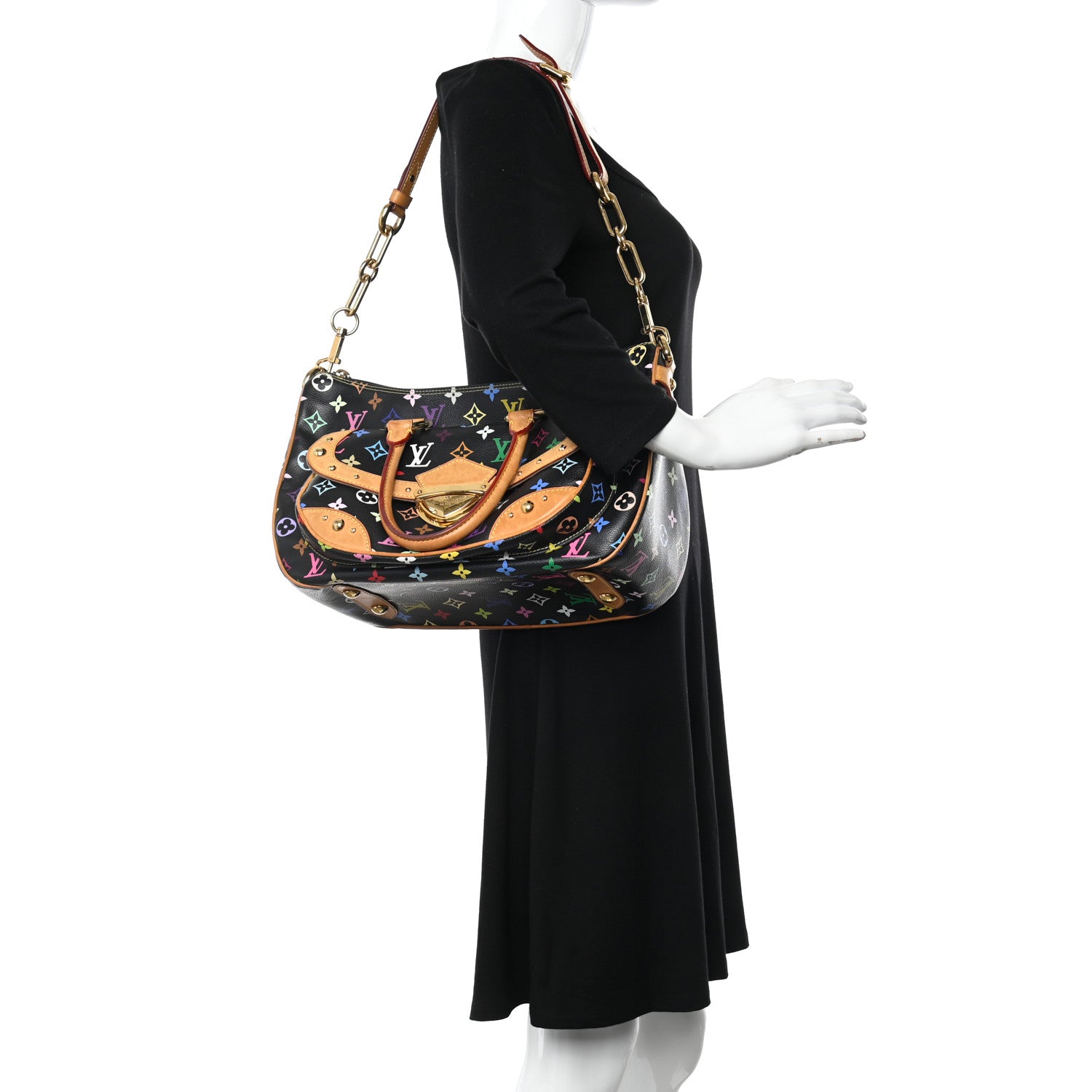 Louis Vuitton Monogram Multicolor Rita Black 2 of 12