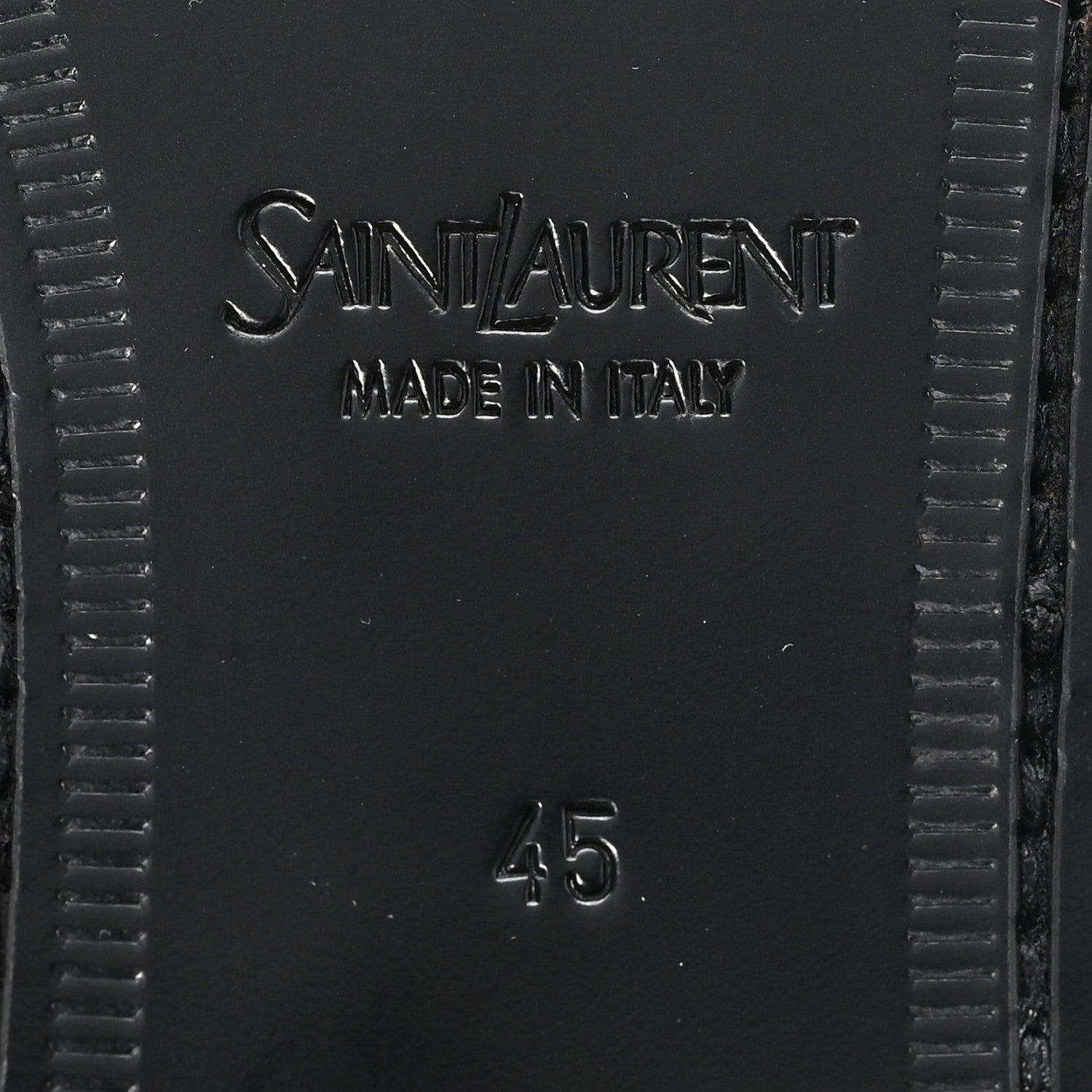 Saint Laurent Calfskin Mens Laurent Penny Loafers 45 Black 7 of 10