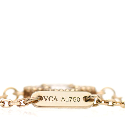 Van Cleef & Arpels 18K Yellow Gold Mother of Pearl Sweet Alhambra Bracelet 4 of 5