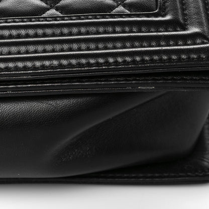Chanel Lambskin Quilted Large Boy Flap Black 16 of 19