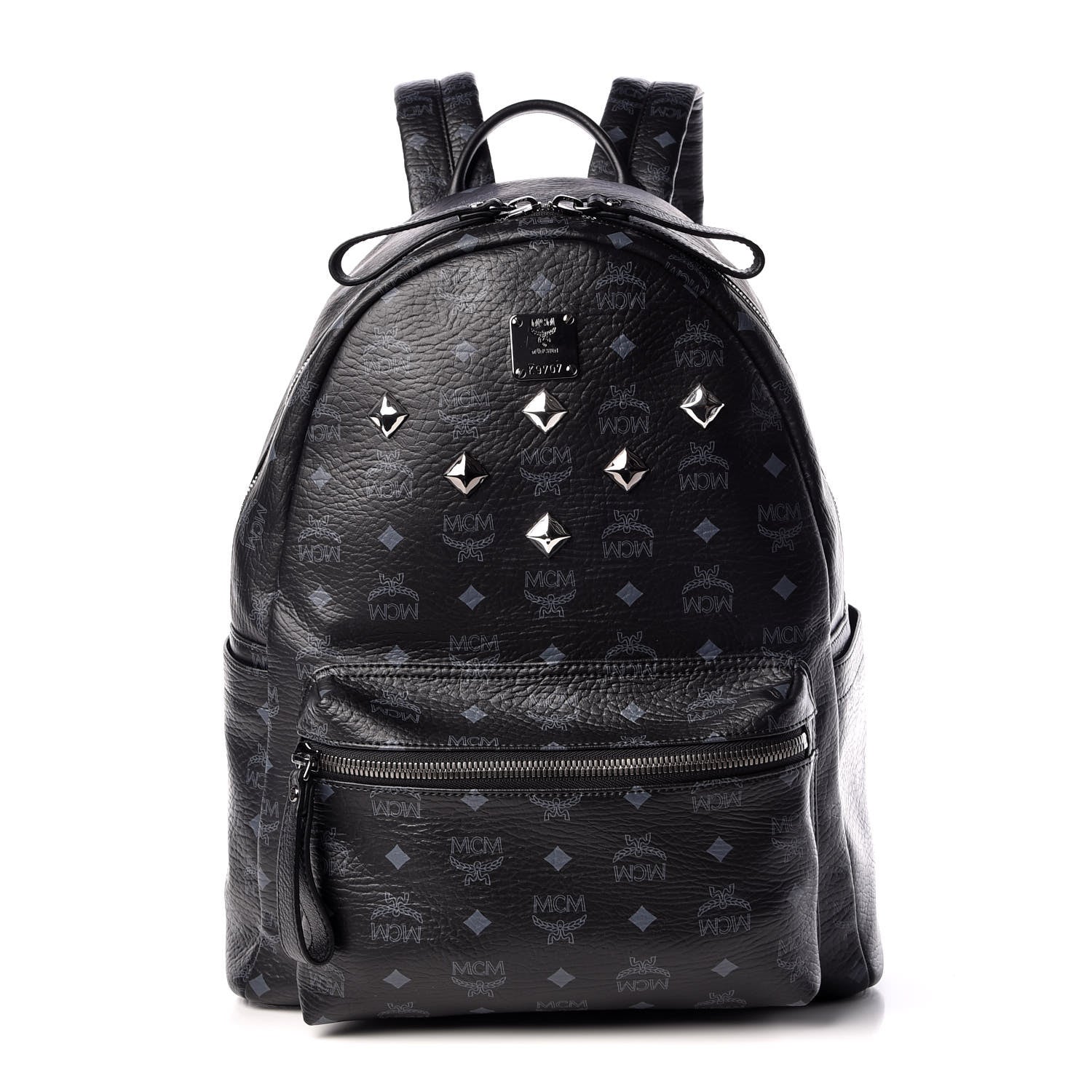 MCM Visetos Medium Sprinkle Stud Stark Backpack Black 1 of 10