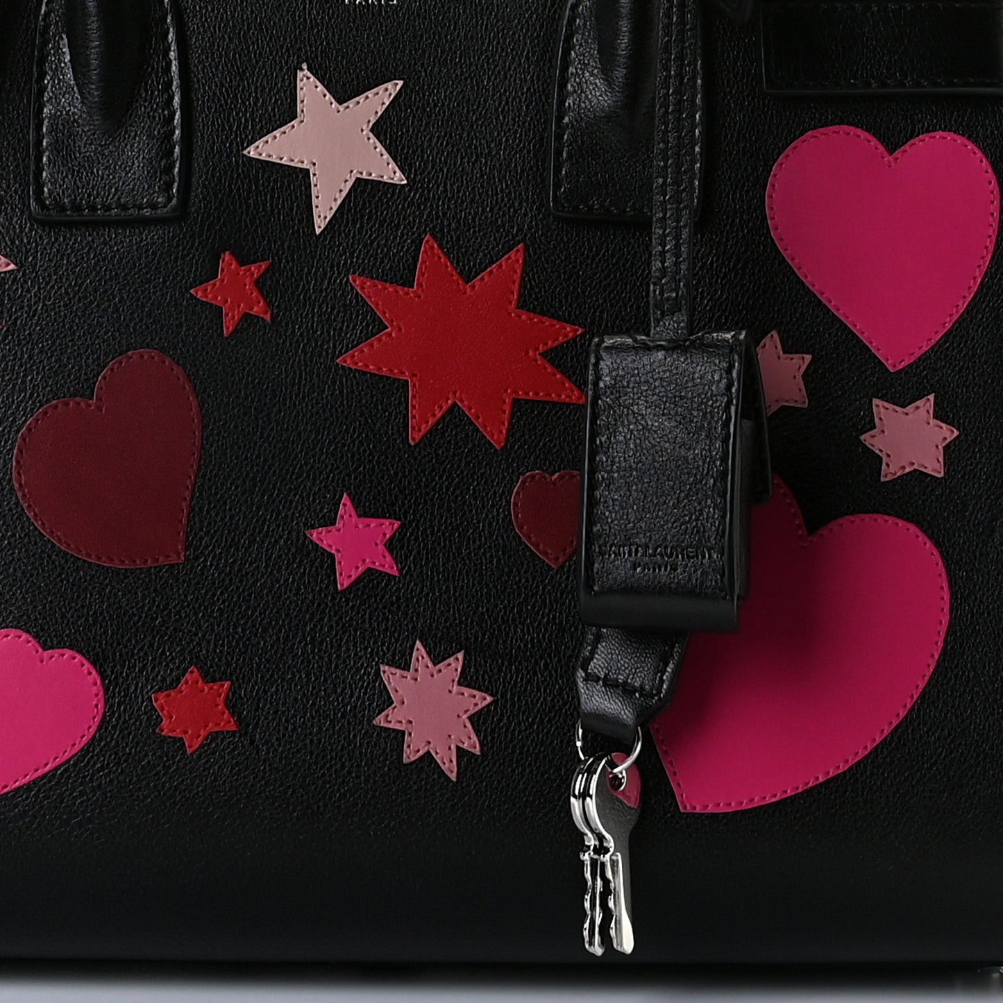 Calfskin Patchwork Baby Sac De Jour Black