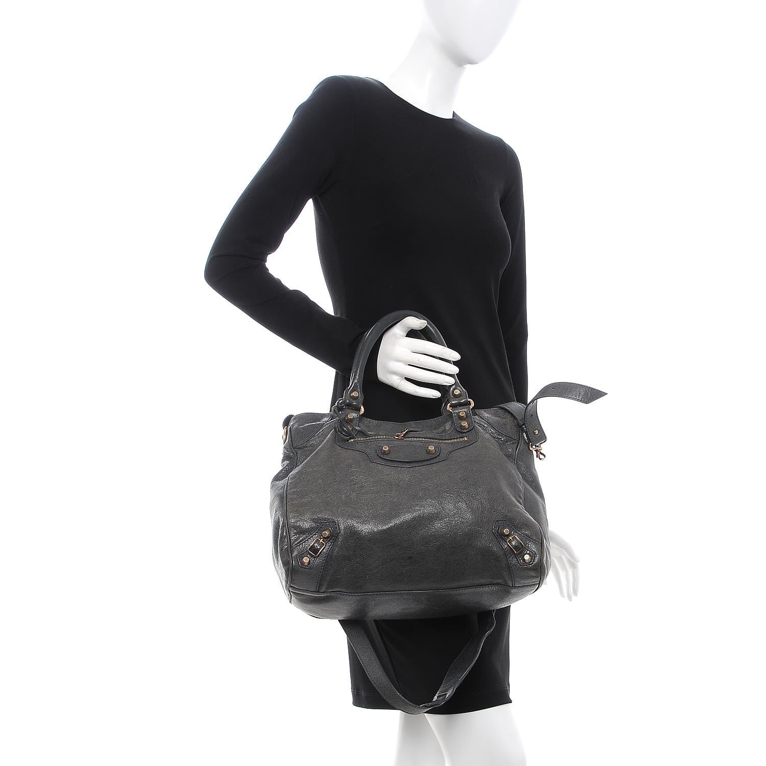 Balenciaga Agneau Giant 12 Rose Gold Hardware Velo Anthracite 3 of 10