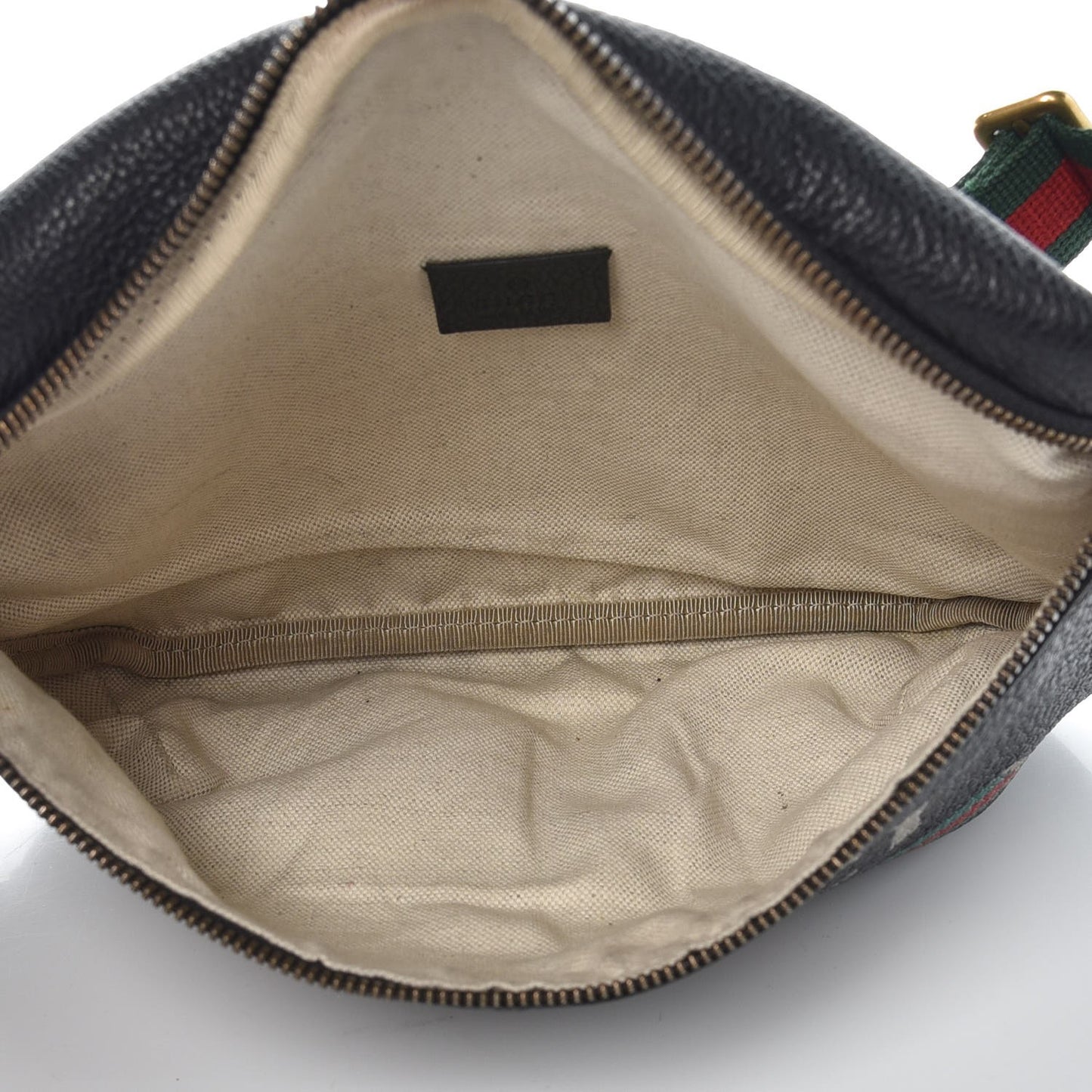Grained Calfskin Logo Belt Bag Black