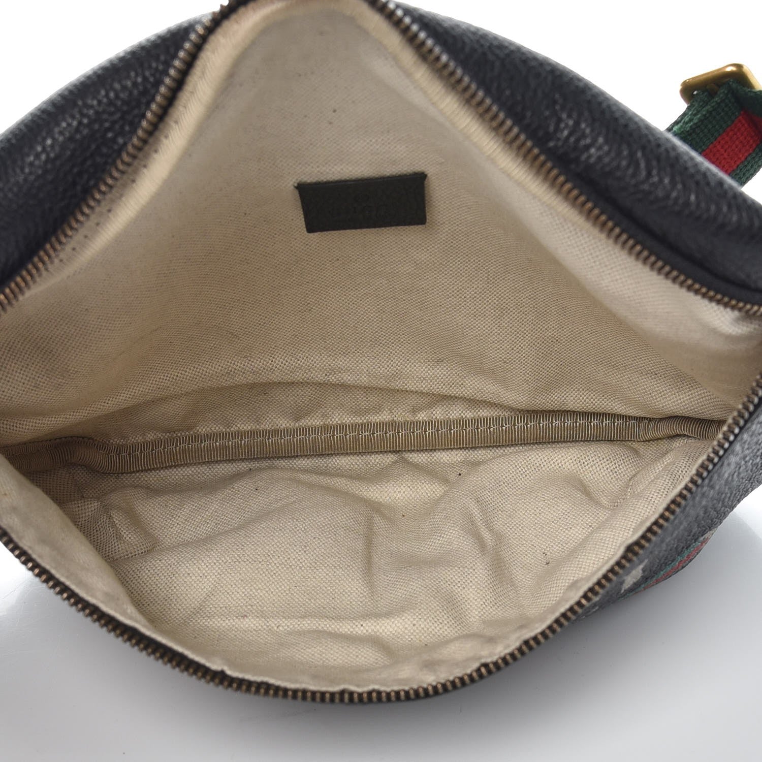 Gucci Grained Calfskin Logo Belt Bag Black 5 of 9