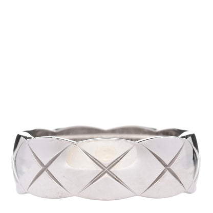 Chanel 18K White Gold Diamond Small Coco Crush Ring 53 6.5 3 of 4