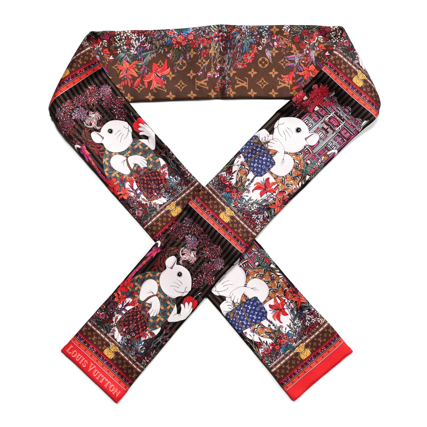 Louis Vuitton Silk Vuittonite Bandeau Brown 1 of 3