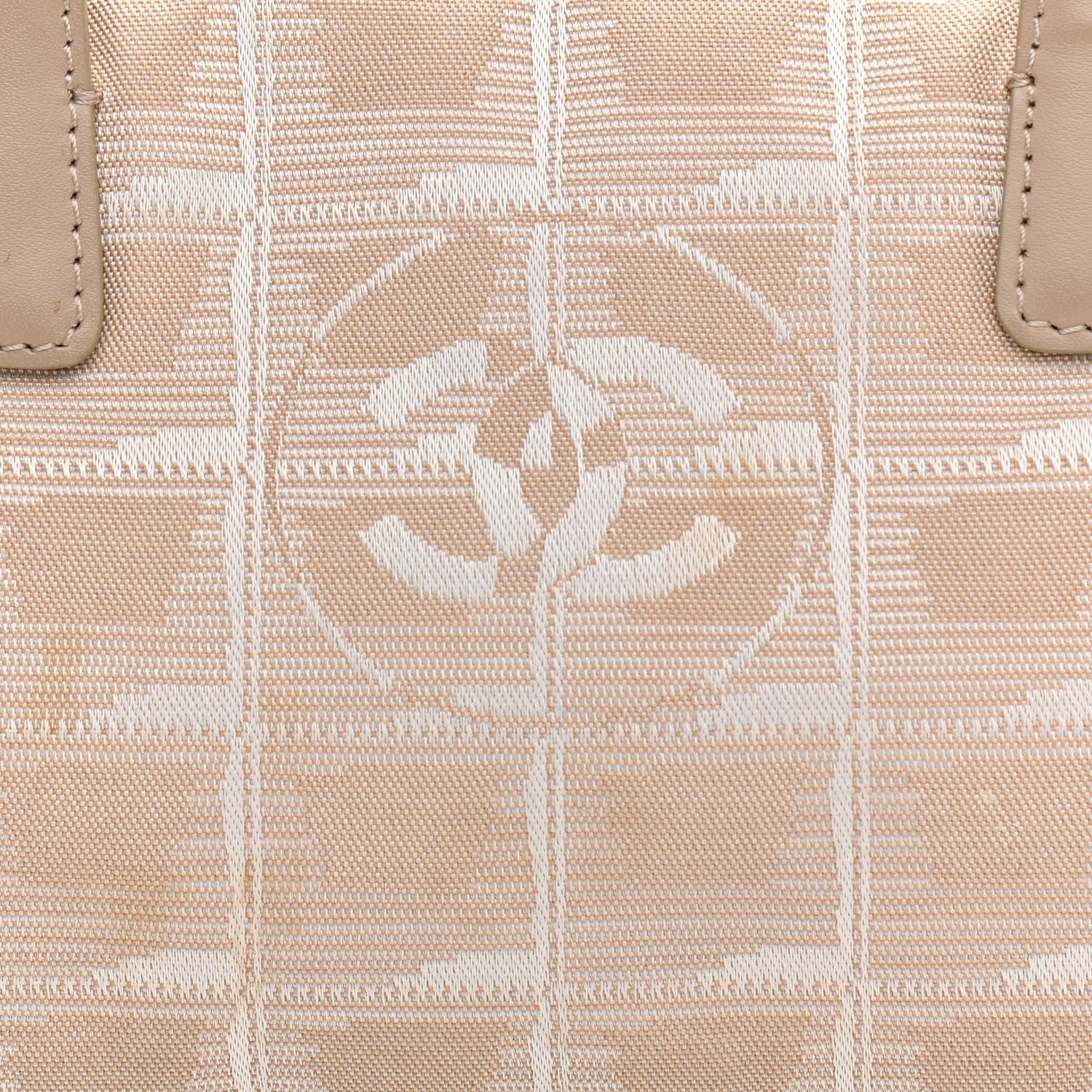Chanel Nylon Travel Bowler Beige 8 of 10