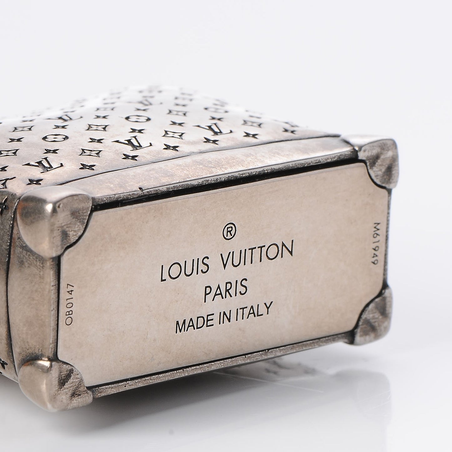 Steamer Bag Charm Key Holder Silver