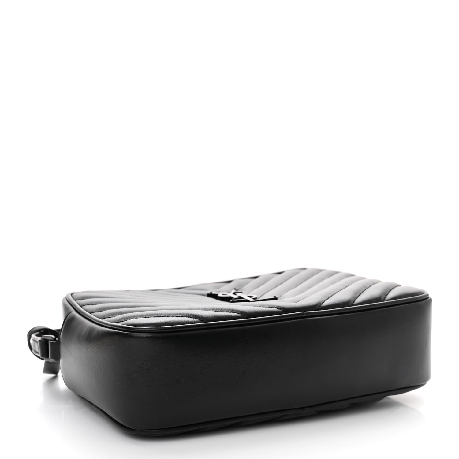 Saint Laurent Calfskin Matelasse Monogram Monochrome Lou Camera Bag Black 4 of 14