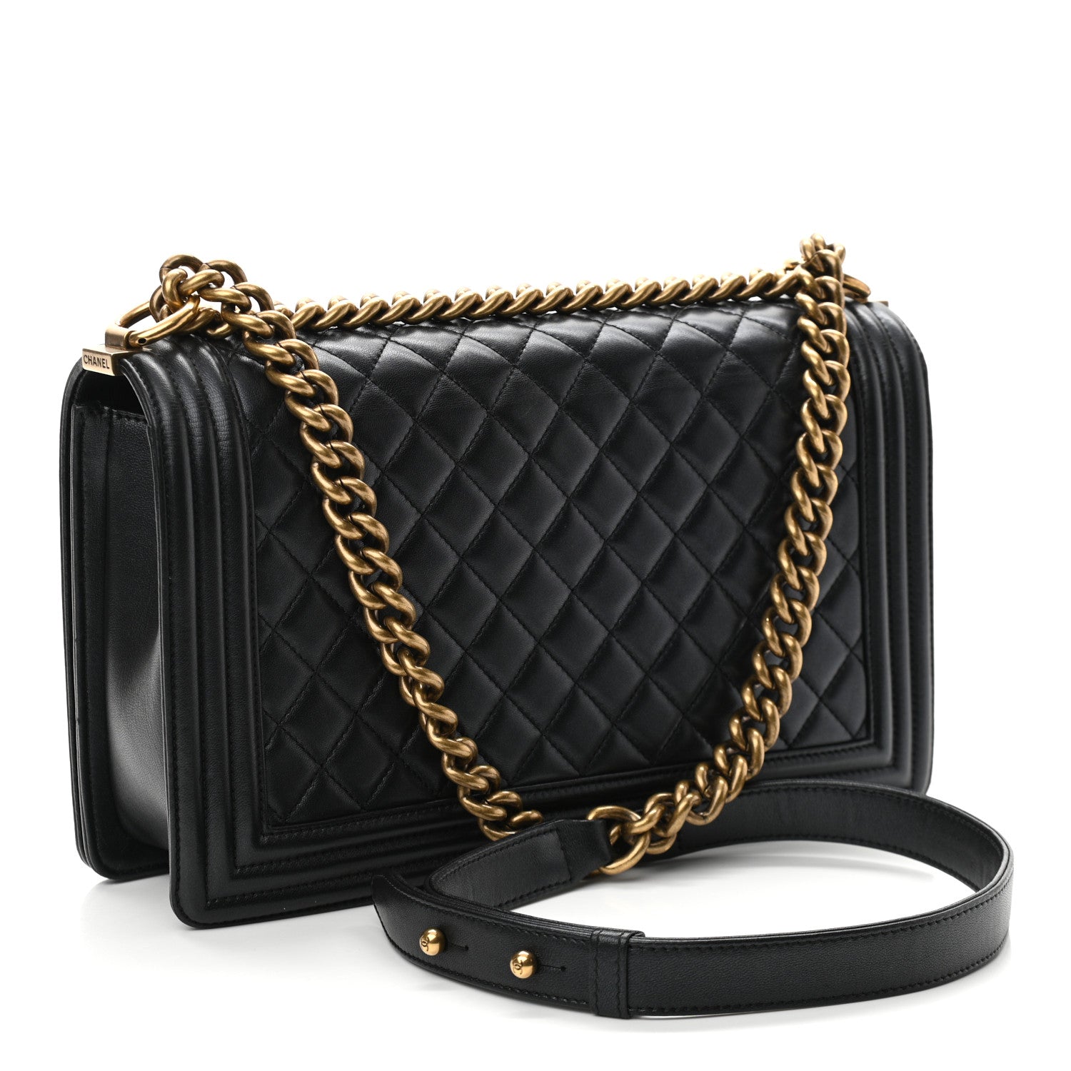 Chanel Lambskin Quilted New Medium Boy Flap Black 3 of 12