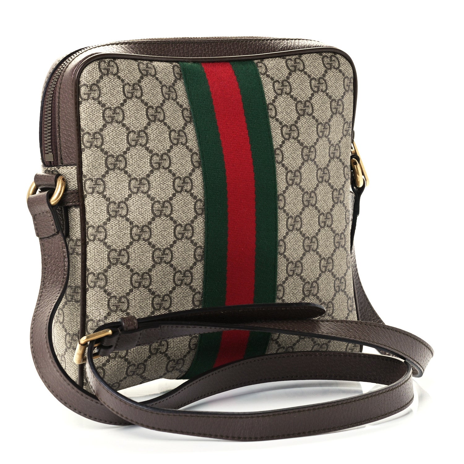 Gucci GG Supreme Monogram Web Small Ophidia Messenger Bag Brown 3 of 11
