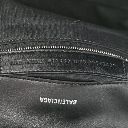 Balenciaga Nappa Calfskin Quilted Touch B Puffy Clutch Black 10 of 18