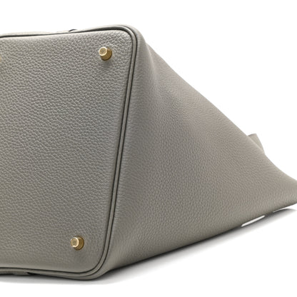 Hermes Taurillon Clemence Picotin Lock 22 MM Gris Meyer 9 of 10